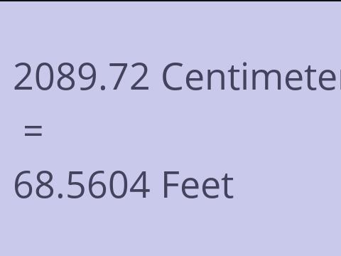 2089.72 CM TO FEET