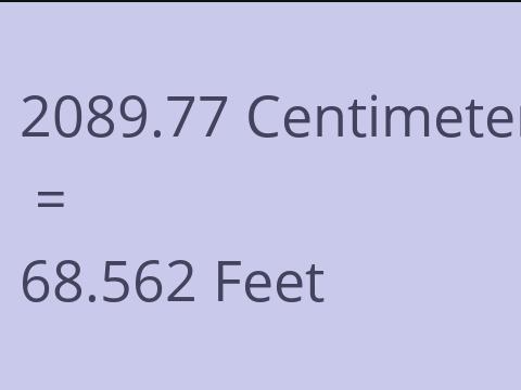 2089.77 CM TO FEET