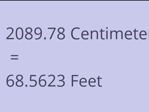 2089.78 CM TO FEET
