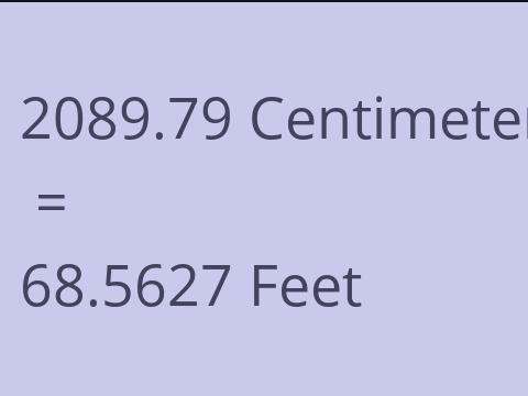 2089.79 CM TO FEET