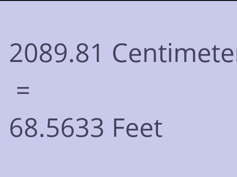 2089.81 CM TO FEET