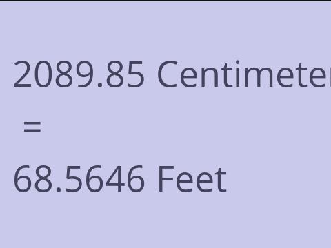 2089.85 CM TO FEET