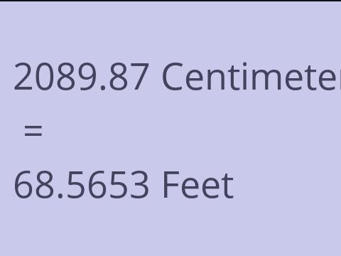 2089.87 CM TO FEET