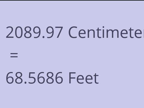 2089.97 CM TO FEET