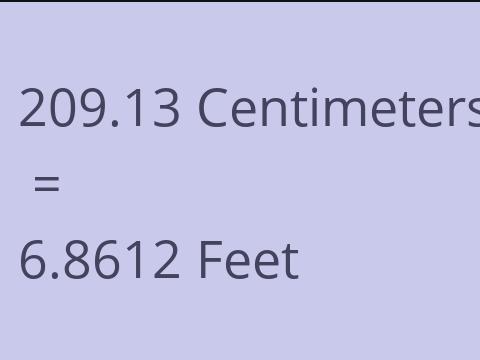 209.13 CM TO FEET