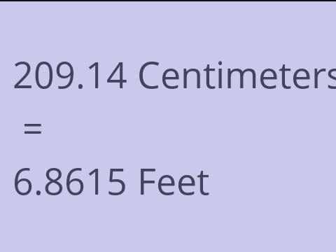 209.14 CM TO FEET