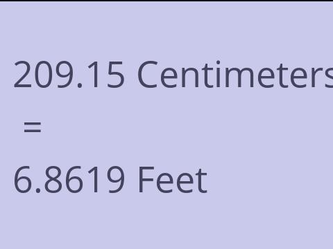 209.15 CM TO FEET