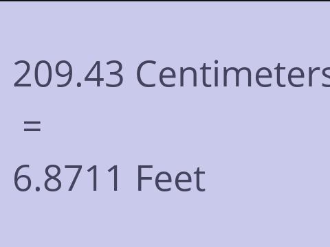 209.43 CM TO FEET