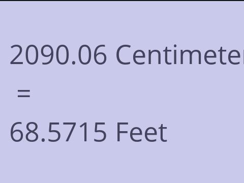 2090.06 CM TO FEET