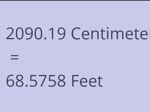 2090.19 CM TO FEET