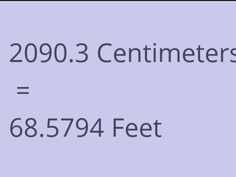 2090.3 CM TO FEET