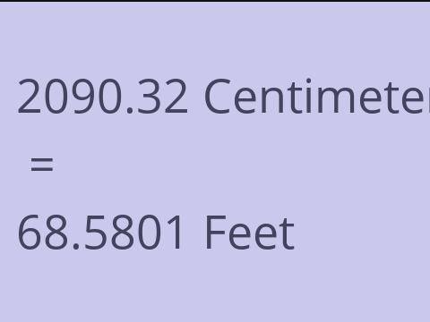 2090.32 CM TO FEET