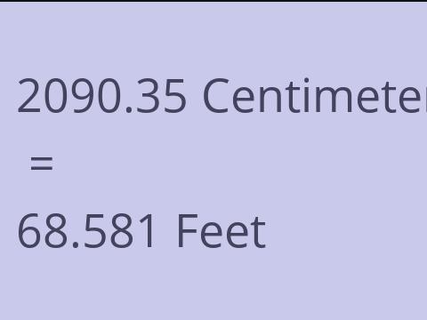 2090.35 CM TO FEET