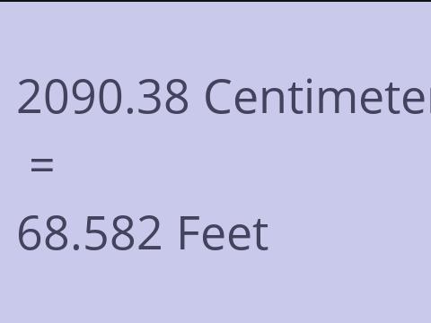 2090.38 CM TO FEET