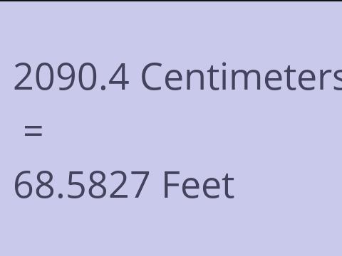 2090.4 CM TO FEET