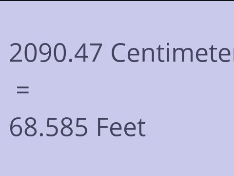 2090.47 CM TO FEET