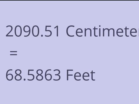2090.51 CM TO FEET