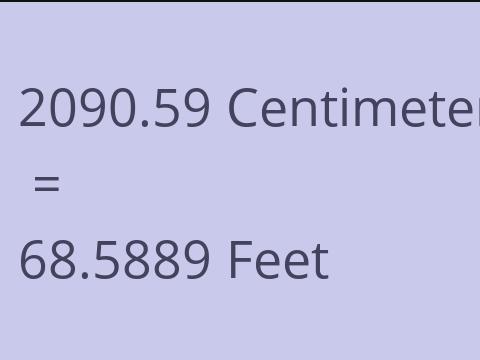 2090.59 CM TO FEET