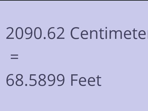 2090.62 CM TO FEET