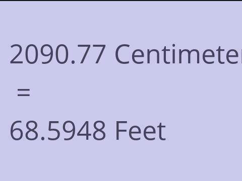 2090.77 CM TO FEET