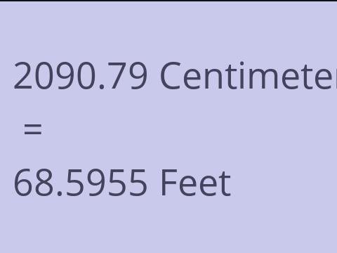 2090.79 CM TO FEET