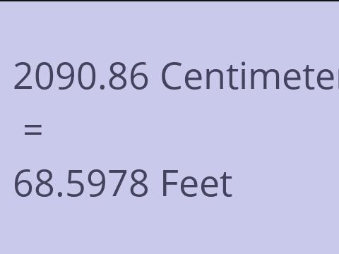 2090.86 CM TO FEET