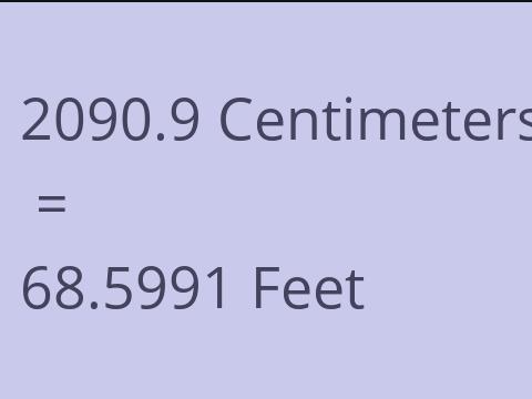 2090.9 CM TO FEET