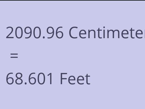 2090.96 CM TO FEET