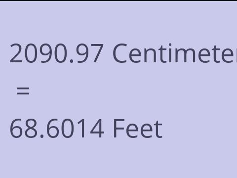 2090.97 CM TO FEET