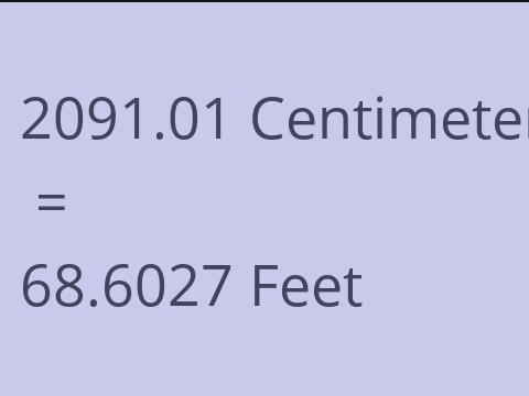 2091.01 CM TO FEET