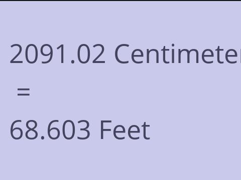 2091.02 CM TO FEET