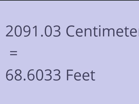 2091.03 CM TO FEET