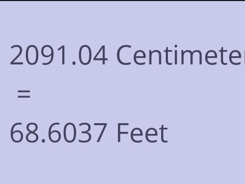 2091.04 CM TO FEET