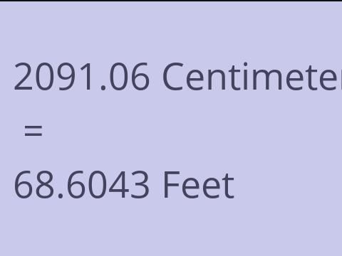 2091.06 CM TO FEET