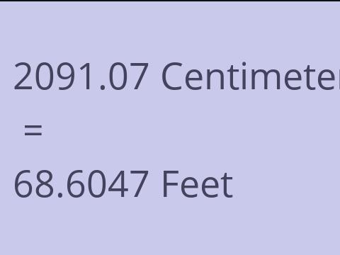 2091.07 CM TO FEET