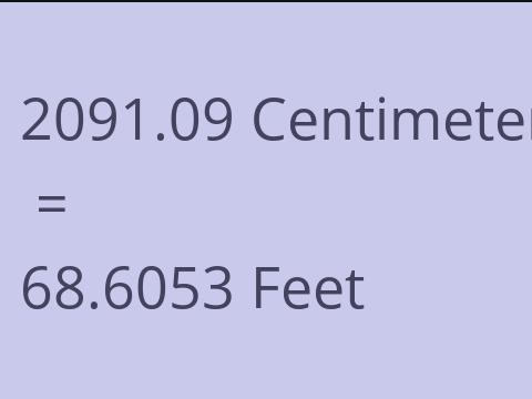 2091.09 CM TO FEET