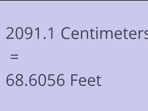 2091.1 CM TO FEET