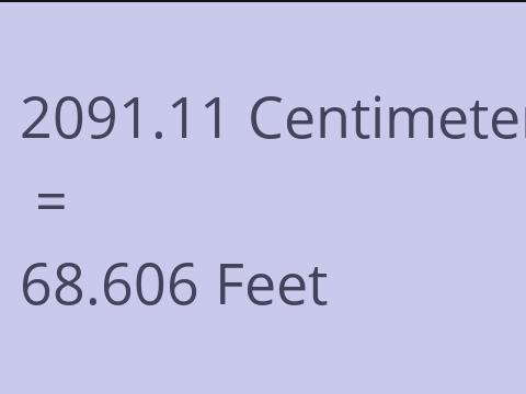 2091.11 CM TO FEET