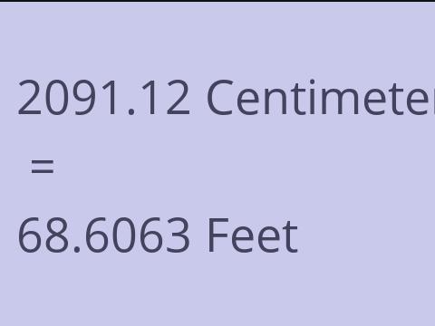 2091.12 CM TO FEET