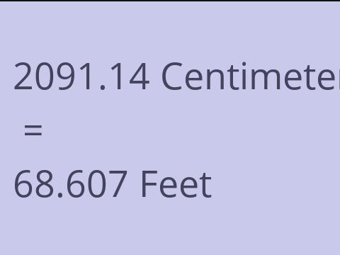 2091.14 CM TO FEET