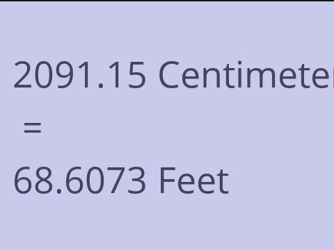 2091.15 CM TO FEET