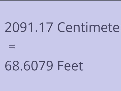 2091.17 CM TO FEET