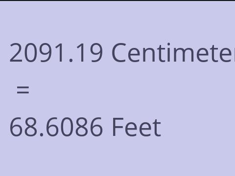 2091.19 CM TO FEET