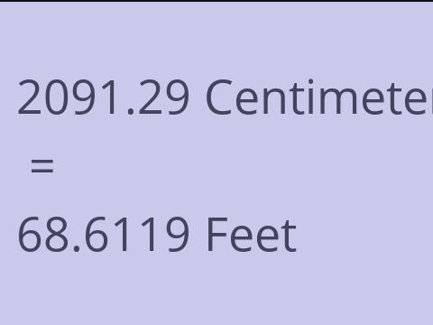 2091.29 CM TO FEET
