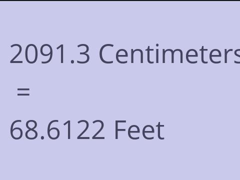 2091.3 CM TO FEET