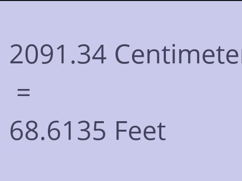 2091.34 CM TO FEET