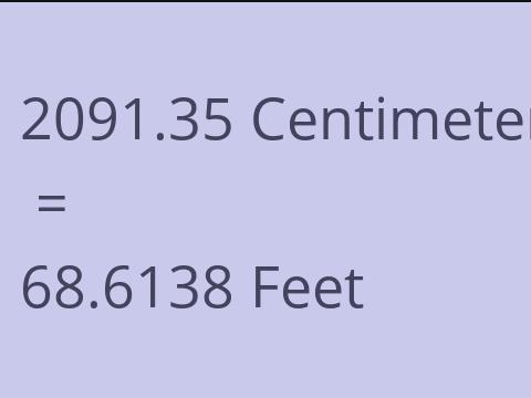 2091.35 CM TO FEET