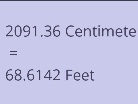 2091.36 CM TO FEET