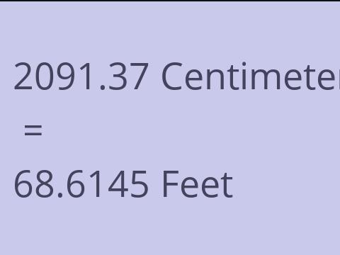 2091.37 CM TO FEET