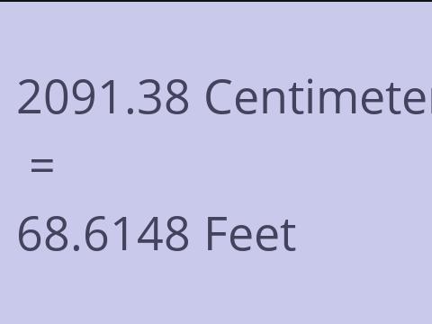 2091.38 CM TO FEET
